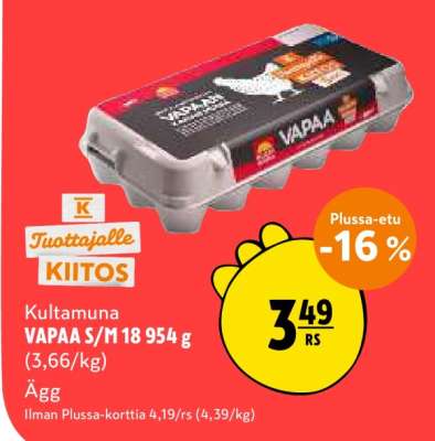 Kultamuna VAPAA S/M 18 954 g