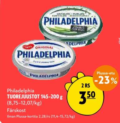 Philadelphia TUOREJUUSTOT 145-200 g