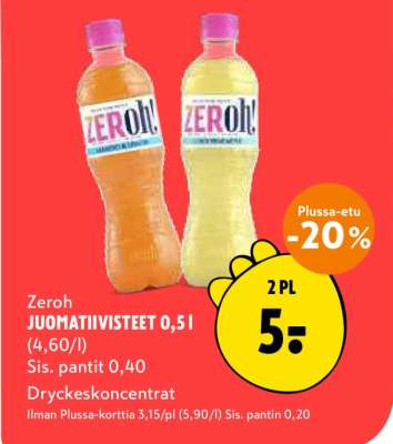 Zeroh JUOMATIIVISTEET 0,5l
