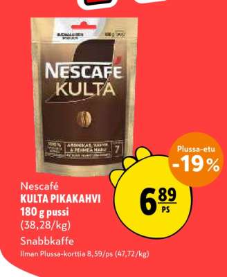 Nescafé KULTA PIKAKAHVI 180 g pussi