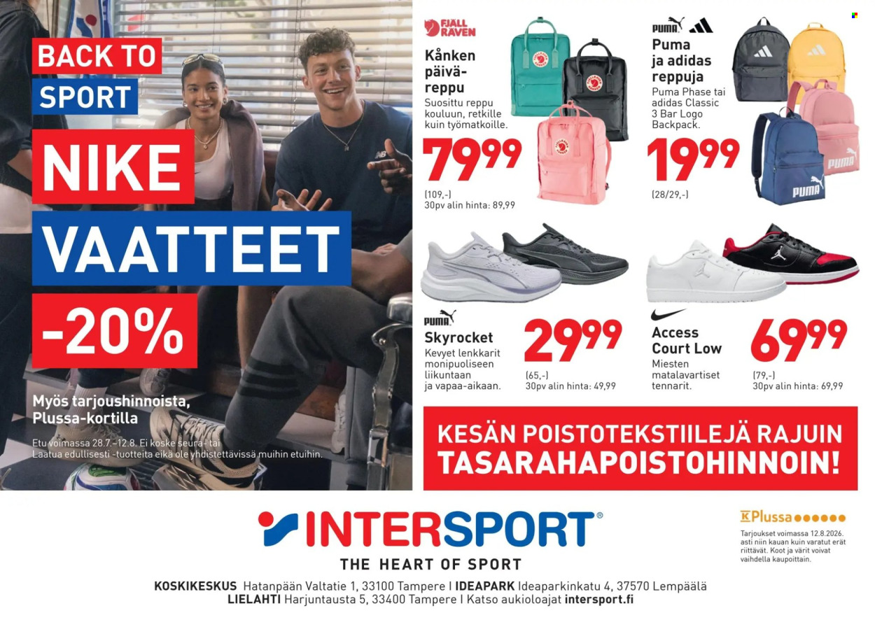 Intersport tarjoukset - 28.07.2026 - 12.08.2026. Sivu 1