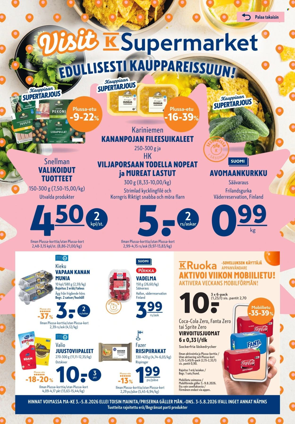 K-Supermarket tarjoukset - 03.08.2026 - 05.08.2026. Sivu 1
