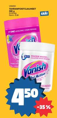 VANISH TAHRANPOISTOJAUHEET