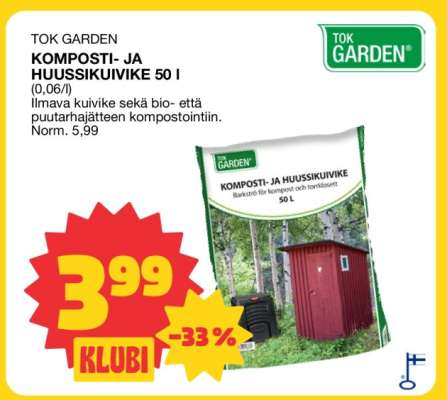 TOK GARDEN KOMPOSTI- JA HUUSSIKUIVIKE 50 l