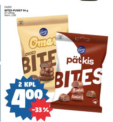 FAZER BITES-PUSSIT 94 g