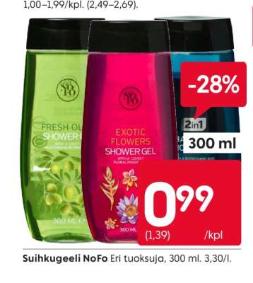 Suihkugeeli NoFo
