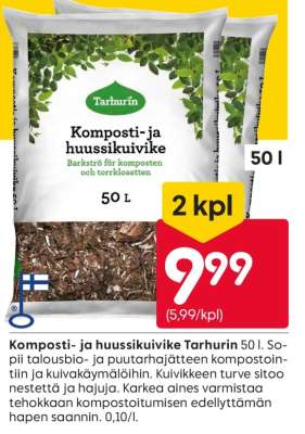 Komposti- ja huussikuivike Tarhurin