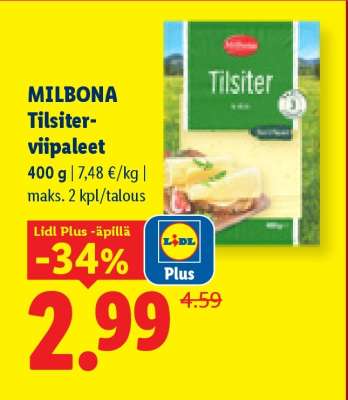 MILBONA Tilsiter-viipaleet