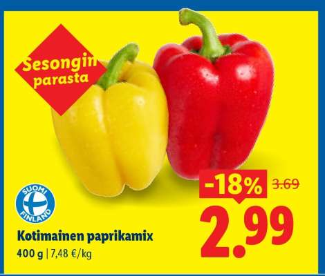Kotimainen paprikamix