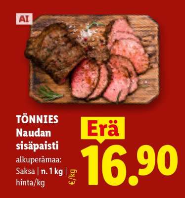 TÖNNIES Naudan sisäpaisti