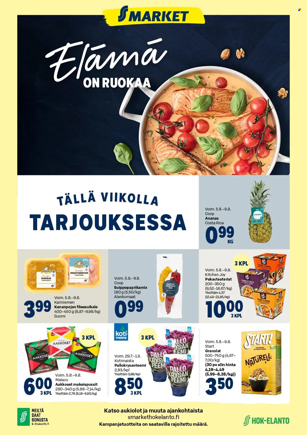 S-market tarjoukset - 05.08.2026 - 09.08.2026. Sivu 1