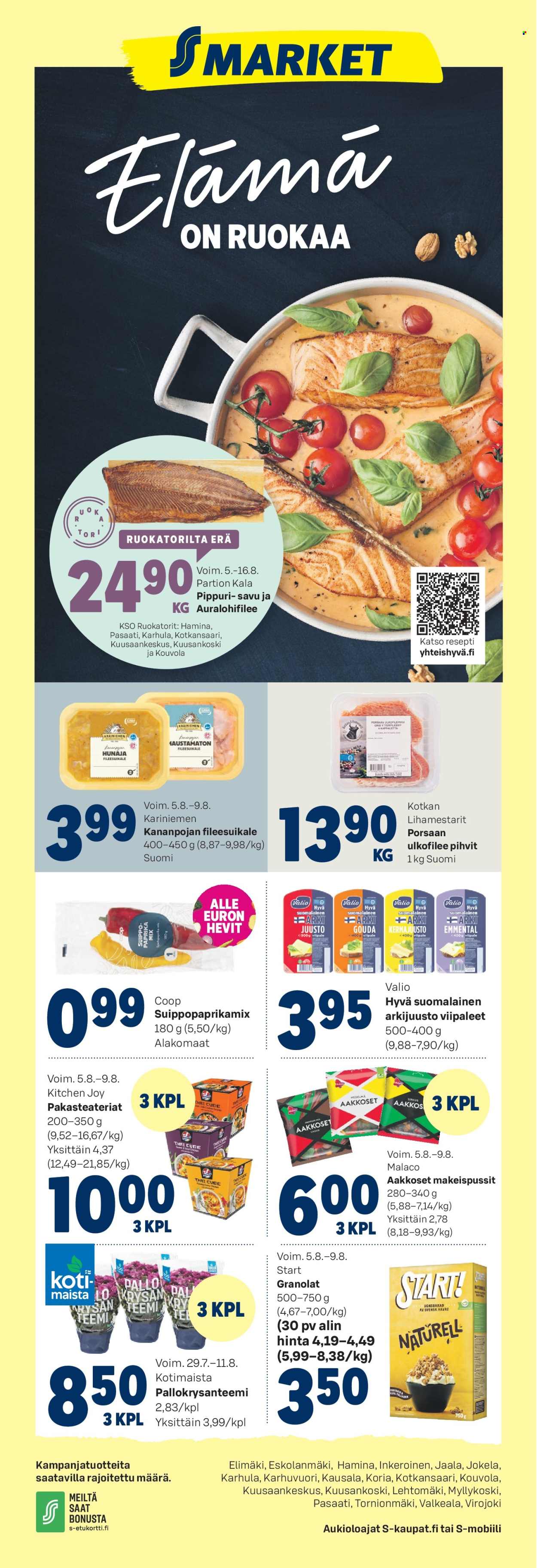 S-market tarjoukset - 05.08.2026 - 09.08.2026. Sivu 1