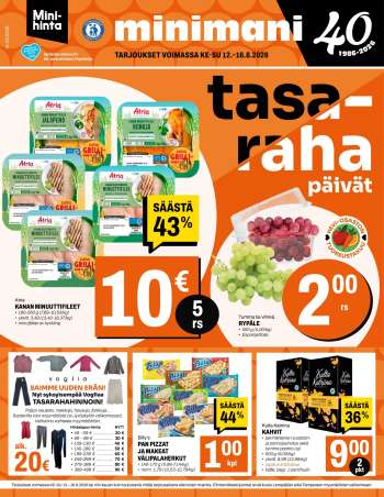 Minimani tarjoukset  - 12.08.2026 - 16.08.2026.