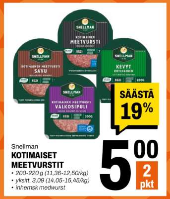 Snellman Kotimaiset Meetvurstit