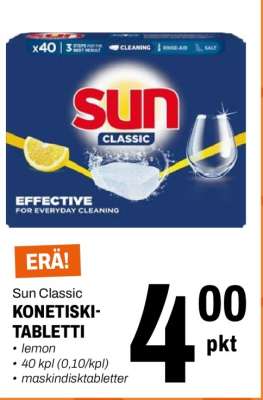 Sun Classic KONETISKITABLETTI