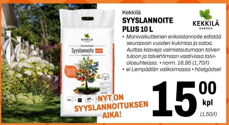 Kekkilä SYYSLANNOITE PLUS 10 L