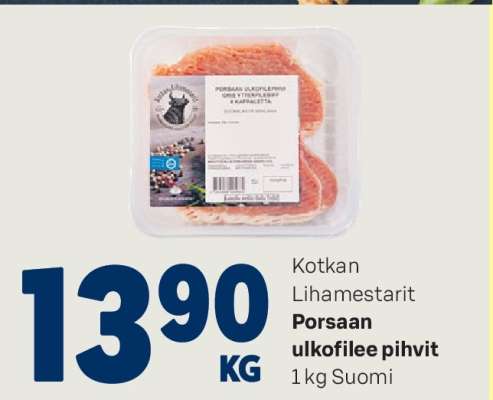 Kotkan Lihamestarit Porsaan ulkofilee pihvit