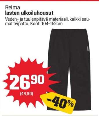 Reima lasten ulkoiluhousut