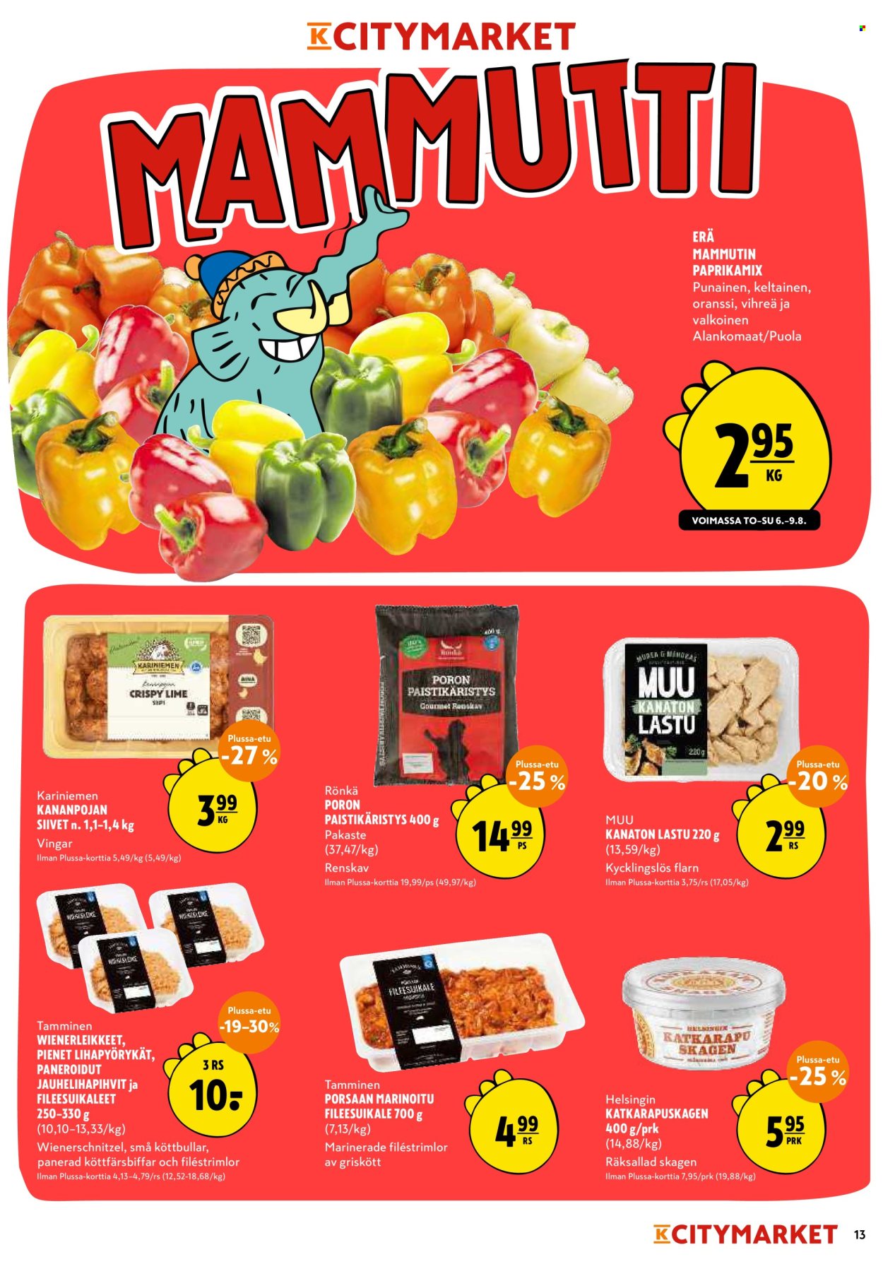 K-citymarket tarjoukset - 06.08.2026 - 16.08.2026. Sivu 13