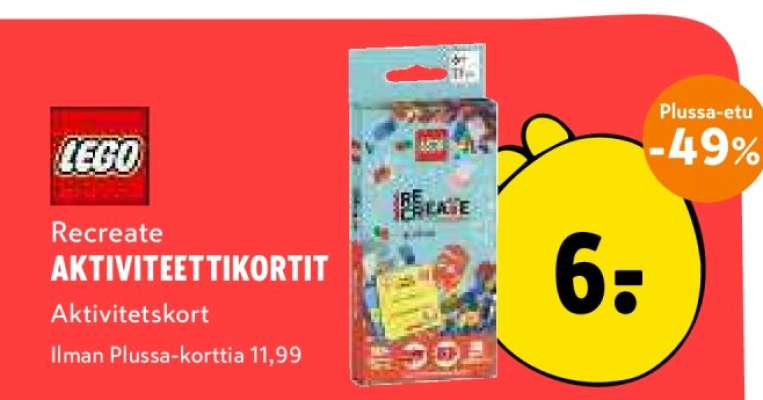 LEGO RECREATE AKTIVITEETTIKORTIT