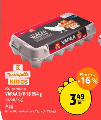 Kultamuna VAPAA S/M 18 954 g