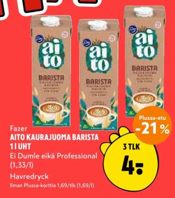 AITO KAURAJUOMA BARISTA 1 l UHT