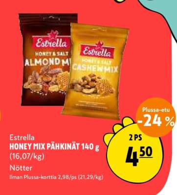 Estrella HONEY MIX PÄHKINÄT 140 g