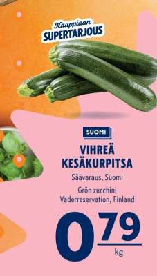 Vihreä kesäkurpitsa
