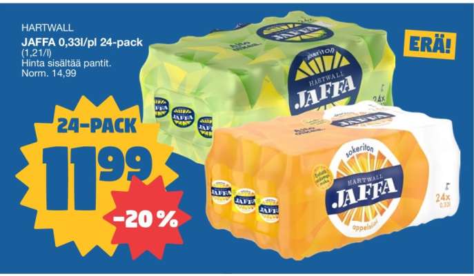 HARTWALL JAFFA 0,33l/pl 24-pack