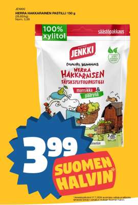 JENKKI HERRA HAKKARAINEN PASTILLI 150 g