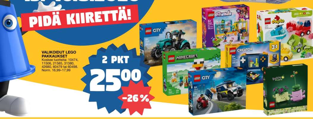 VALIKOIDUT LEGO PAKKAUKSET