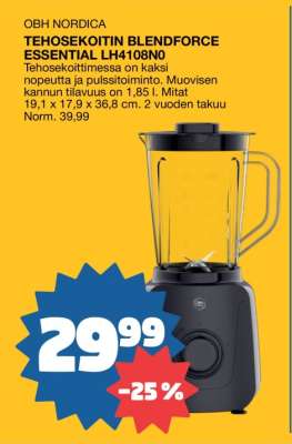 OBH NORDICA TEHOSEKOITIN BLENDFORCE ESSENTIAL LH4108N0