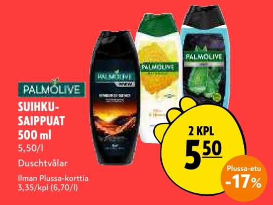 PALMOLIVE SUIHKUSAIPPUAT 500 ml