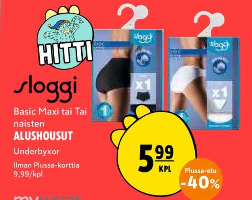 Sloggi Basic Maxi tai Tai Naisten ALUSHOUSUT