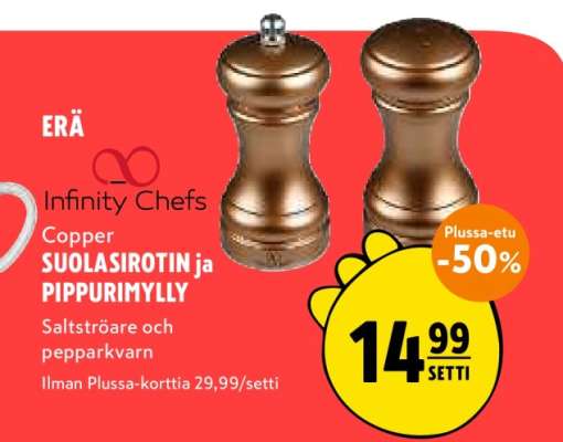 Infinity Chefs Copper SUOLASIROTIN ja PIPPURIMYLLY