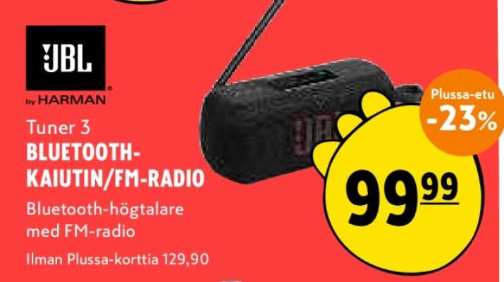 JBL Tuner 3 BLUETOOTH-KAIUTIN/FM-RADIO