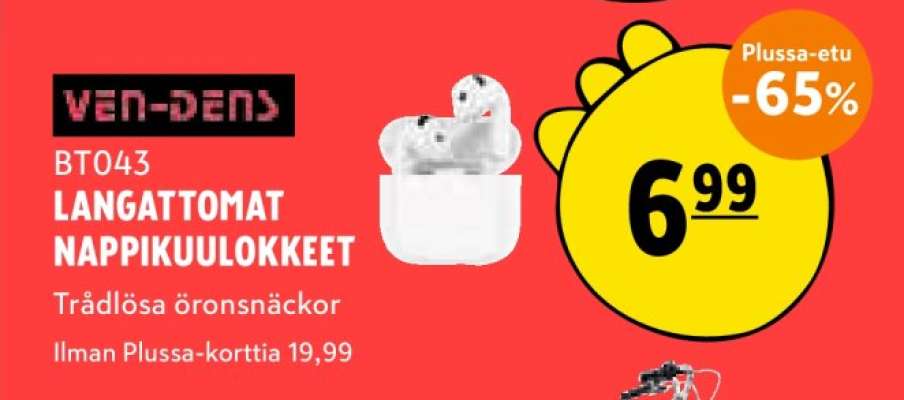 Ven-Dens BT043 LANGATTOMAT NAPPIKUULOKKEET