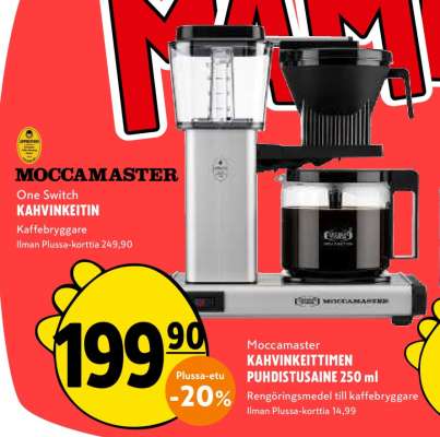 MOCCAMASTER One Switch KAHVINKEITIN