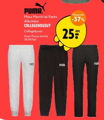 PUMA Mass Merch tai Pants Aikuisten COLLEGEHOUSUT