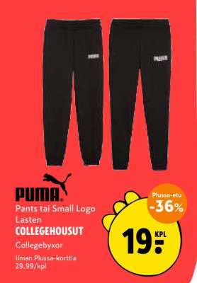 PUMA Pants tai Small Logo Lasten COLLEGEHOUSUT