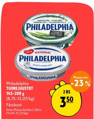 Philadelphia TUOREJUUSTOT 145-200 g