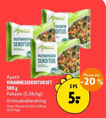 Apetit VIHANNESSEKOITUKSET 300 g
