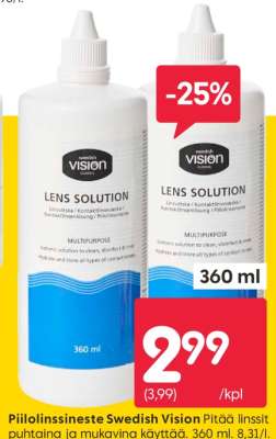 Piilolinssineste Swedish Vision