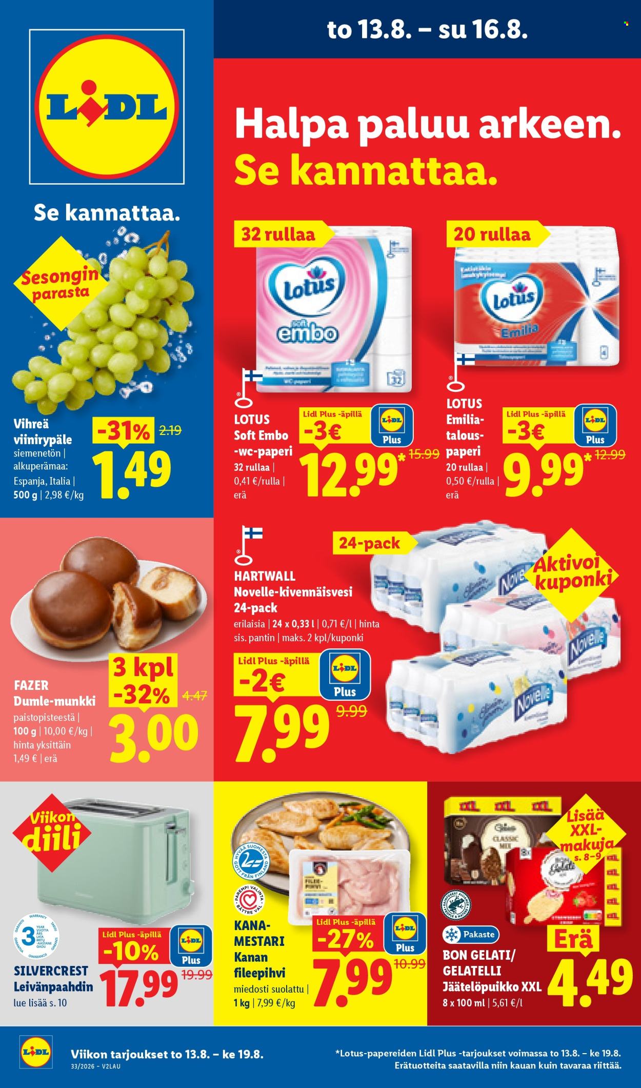 Lidl tarjoukset - 13.08.2026 - 16.08.2026. Sivu 1
