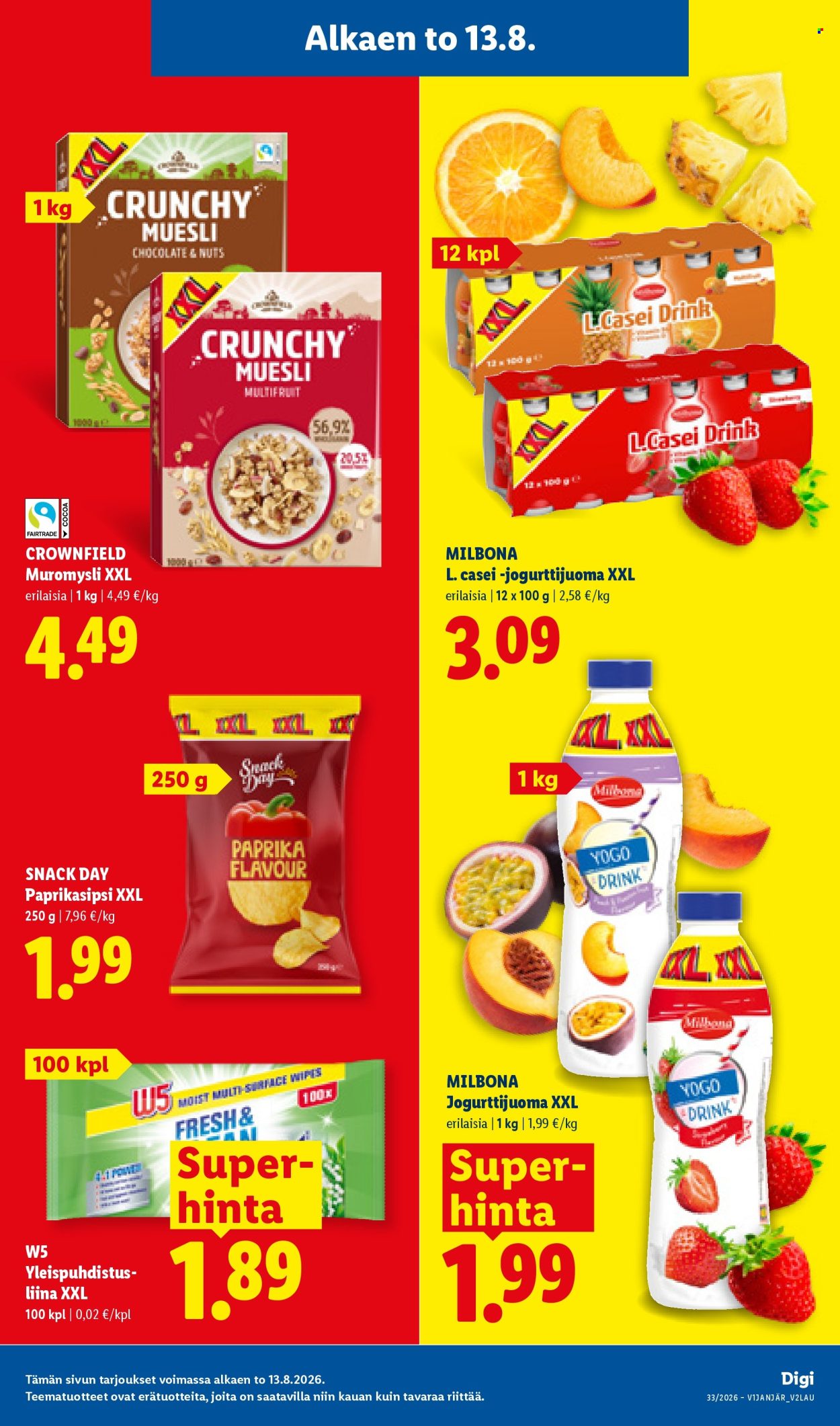 Lidl tarjoukset - 13.08.2026 - 16.08.2026. Sivu 13