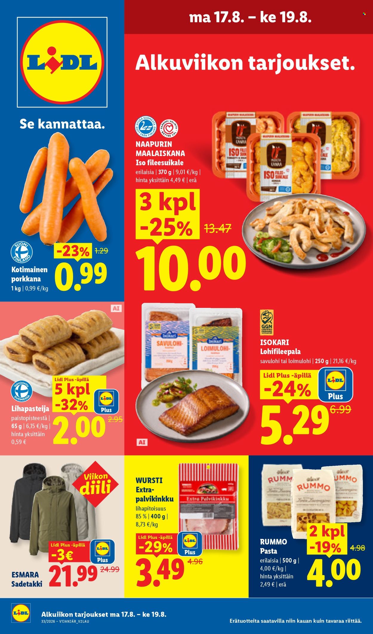 Lidl tarjoukset - 17.08.2026 - 19.08.2026. Sivu 1