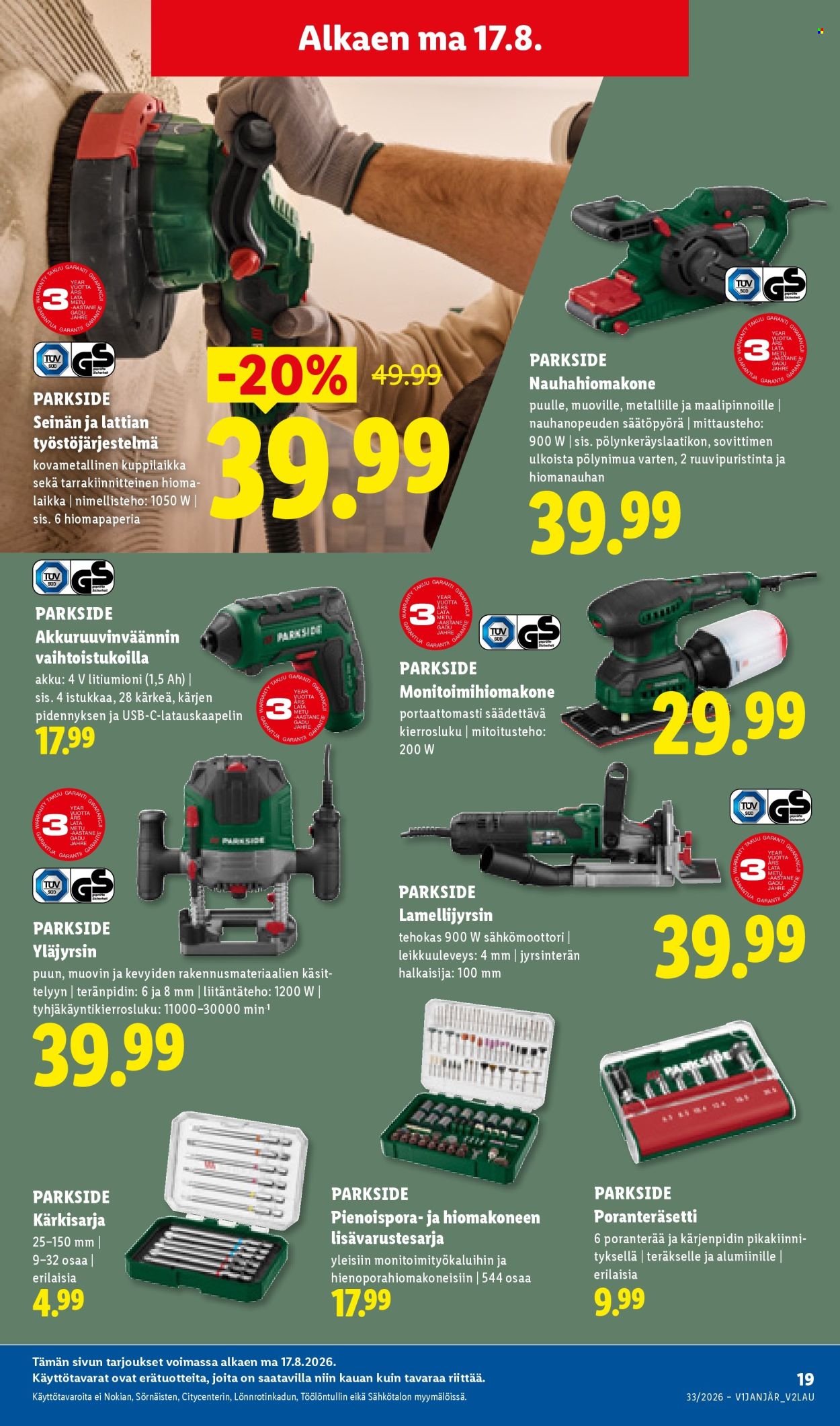 Lidl tarjoukset - 17.08.2026 - 19.08.2026. Sivu 7