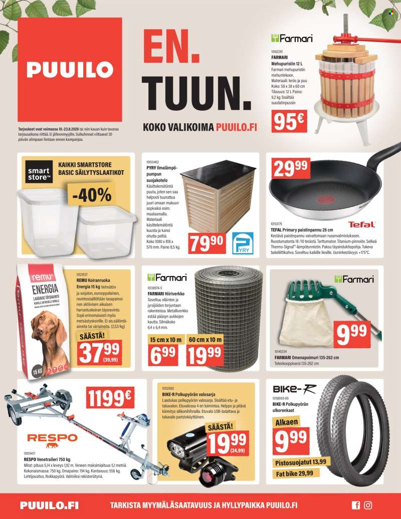 Puuilo tarjoukset  - 10.08.2026 - 23.08.2026.