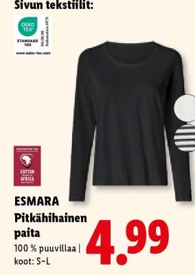 ESMARA Pitkähihainen paita