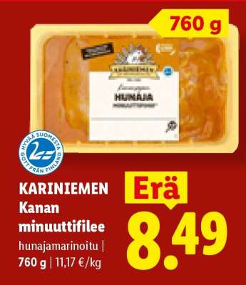 KARINIEMEN Kanan minuuttifilee